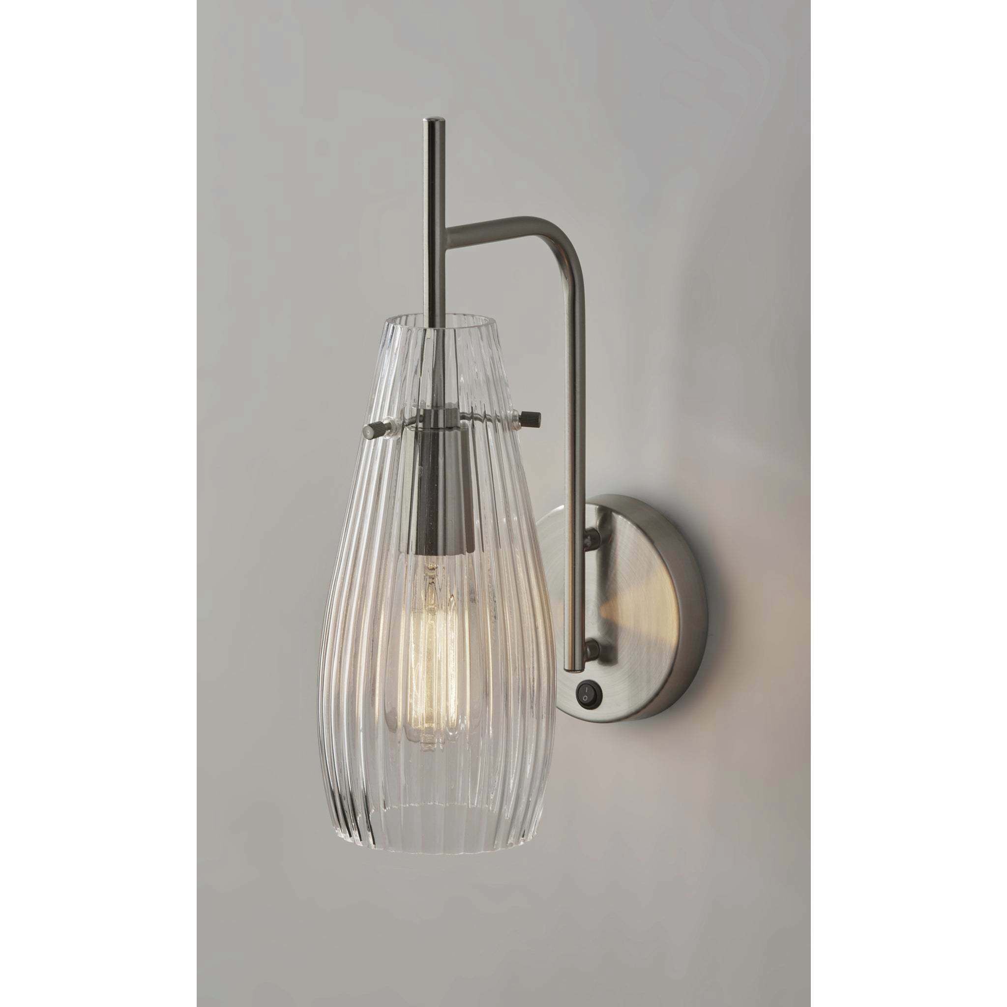 Layla 1 Light 5 inch Brushed Steel Wall Lamp Wall Light