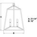 Hayes LED 16 inch Black Pendant Ceiling Light
