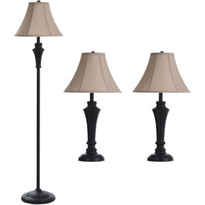 Signature 61 inch 100 watt Bronze Wood Floor and Table Lamp Portable Light 