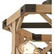 Structure 3 Light 18 inch Oil Rubbed Bronze with Natural Semi Flush Mount Ceiling Light