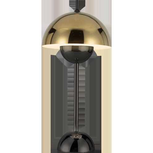 Andoria 17.13 inch 10.00 watt Polished Brass
with Black Chrome Table Lamp Portable Light