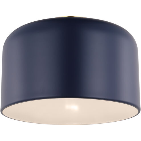 Malone 1 Light 10.75 inch Navy Ceiling Flush Mount Ceiling Light