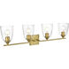 Harris 4 Light 34 inch Brass Bath Sconce Wall Light