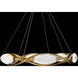 Signature Bijoux LED 34 inch Aged Brass Chandelier Ceiling Light