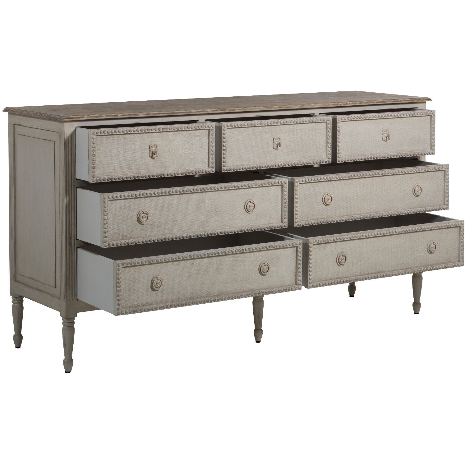 Caroline Classic Antique White / Feather Grey Chest