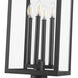 Nova 4 Light 27.5 inch Black Outdoor Post Mount Fixture in Clear Glass