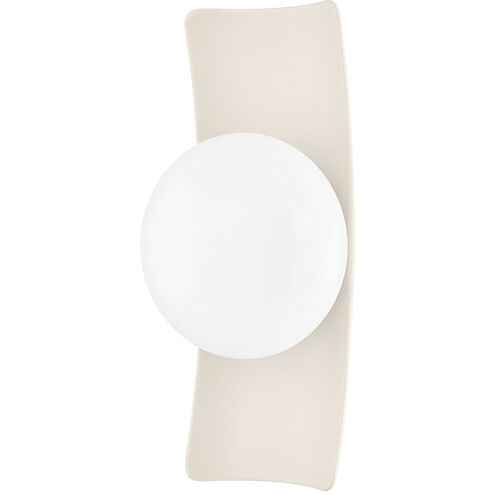 Terra 1 Light 7.75 inch Aged Brass and Ceramic Antique Ivory Wall Sconce Wall Light