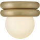 Noa 1 Light 8 inch Lacquered Brass Convertible Flush Mount Ceiling Light
