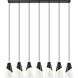 Aimie Linear Chandelier Ceiling Light in Matte Black