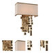 Vermeer 2 Light 13 inch Brushed Champagne Gold Wall Sconce Wall Light in Firenze Clear