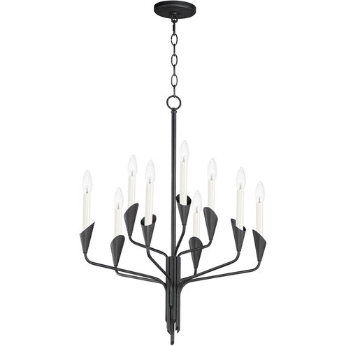 Calyx 9 Light 24.5 inch Black Chandelier Ceiling Light