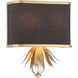 Caprio 2 Light 11 inch Natural Brushed Brass Wall Lamp Wall Light