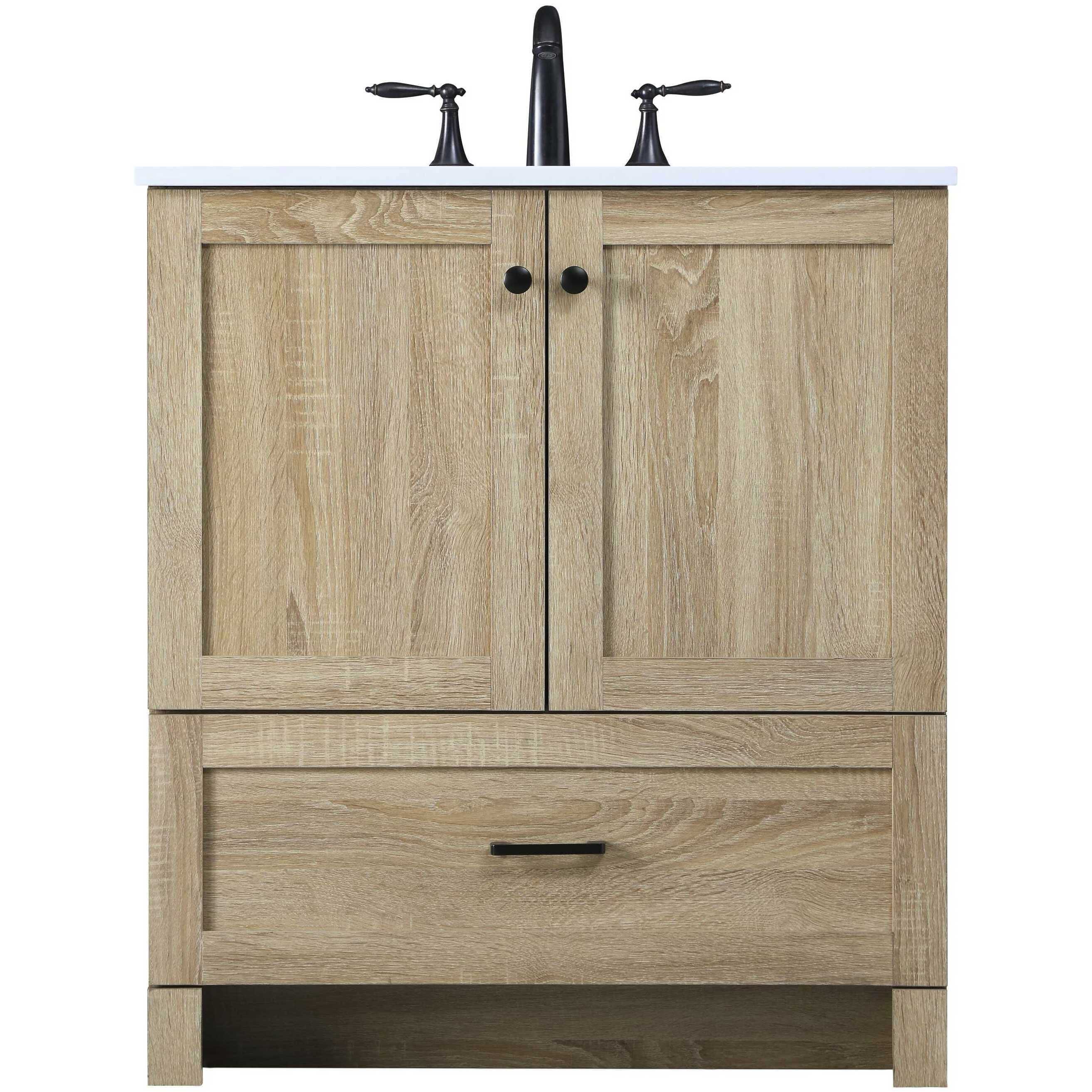 Soma 30 X 34 inch Mango Wood Bathroom Vanity Cabinet