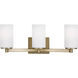 Hettinger 3 Light 20.5 inch Satin Brass Wall Bath Fixture Wall Light