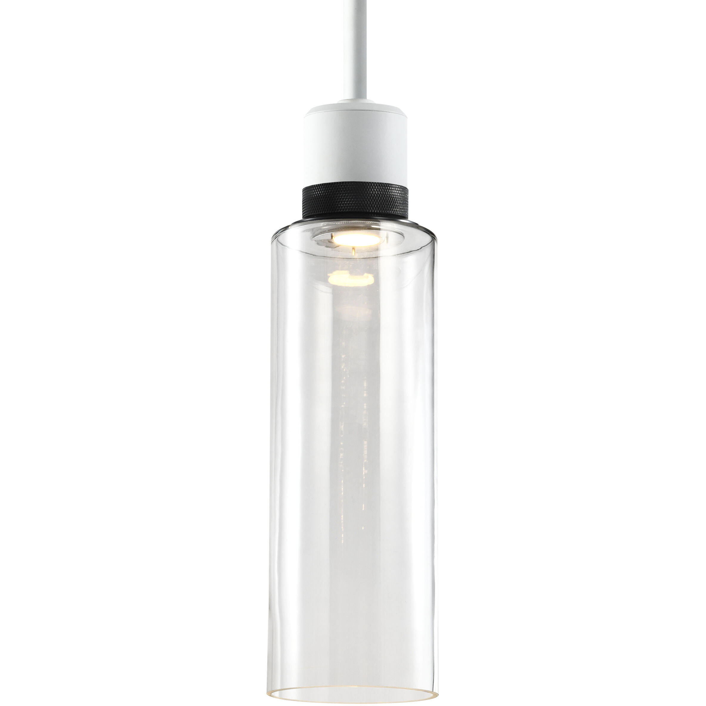 Zigrina 1 Light 5.88 inch Matte White with Satin Brushed Black Pendant Ceiling Light