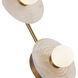 Dahlia LED 6 inch Vintage Brass Bath Vanity Light Wall Light in Vintage Brass and Alabaster