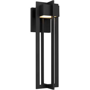 4 Bar LED 23 inch Sand Black Outdoor Wall Sconce