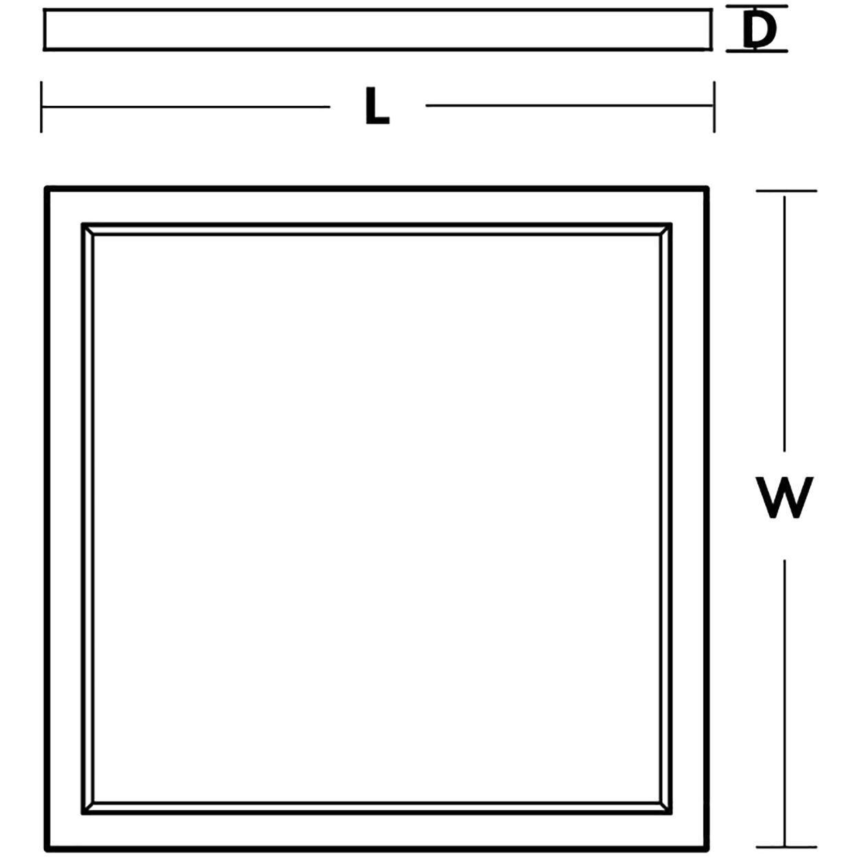 Edge Square LED 9 inch White Flush Mount Ceiling Light