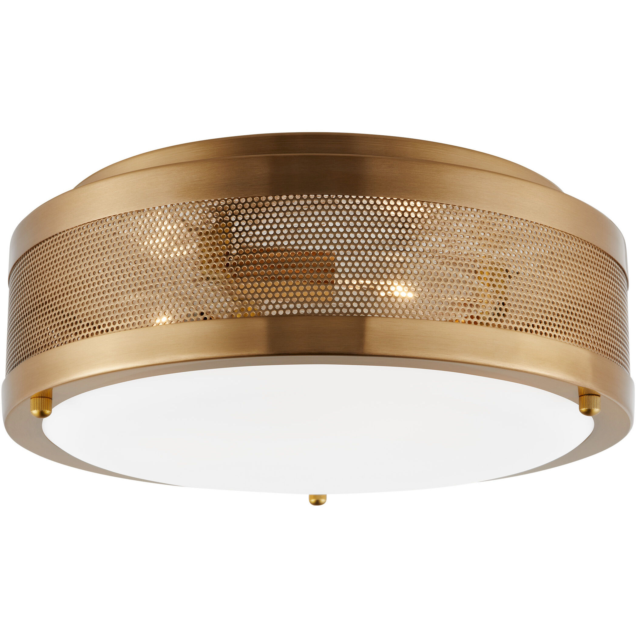 Vander 3 Light 12 inch Satin Brass Ceiling Flush Mount Ceiling Light
