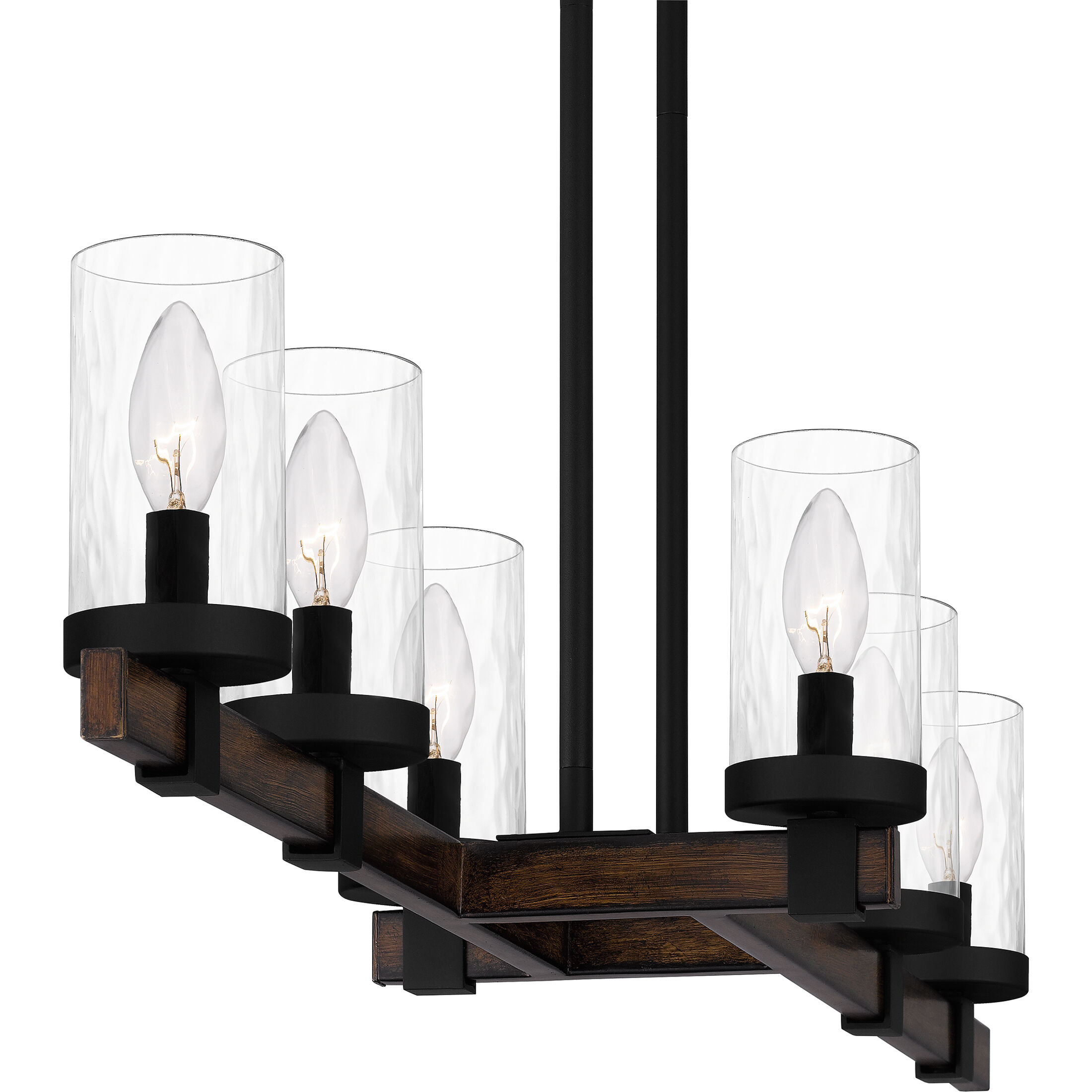 Tuthill 6 Light 38 inch Matte Black Island Light Ceiling Light