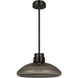 Avroko Morgan LED 16 inch Burnished Bronze with Smoke Glass Pendant Ceiling Light