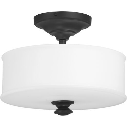 Harbour Point 2 Light 14 inch Coal Semi Flush Ceiling Light