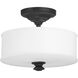 Harbour Point 2 Light 14 inch Coal Semi Flush Ceiling Light