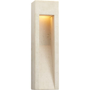 Kelly Wearstler Tribute LED 5 inch Travertine Tall Sconce Wall Light, Tall