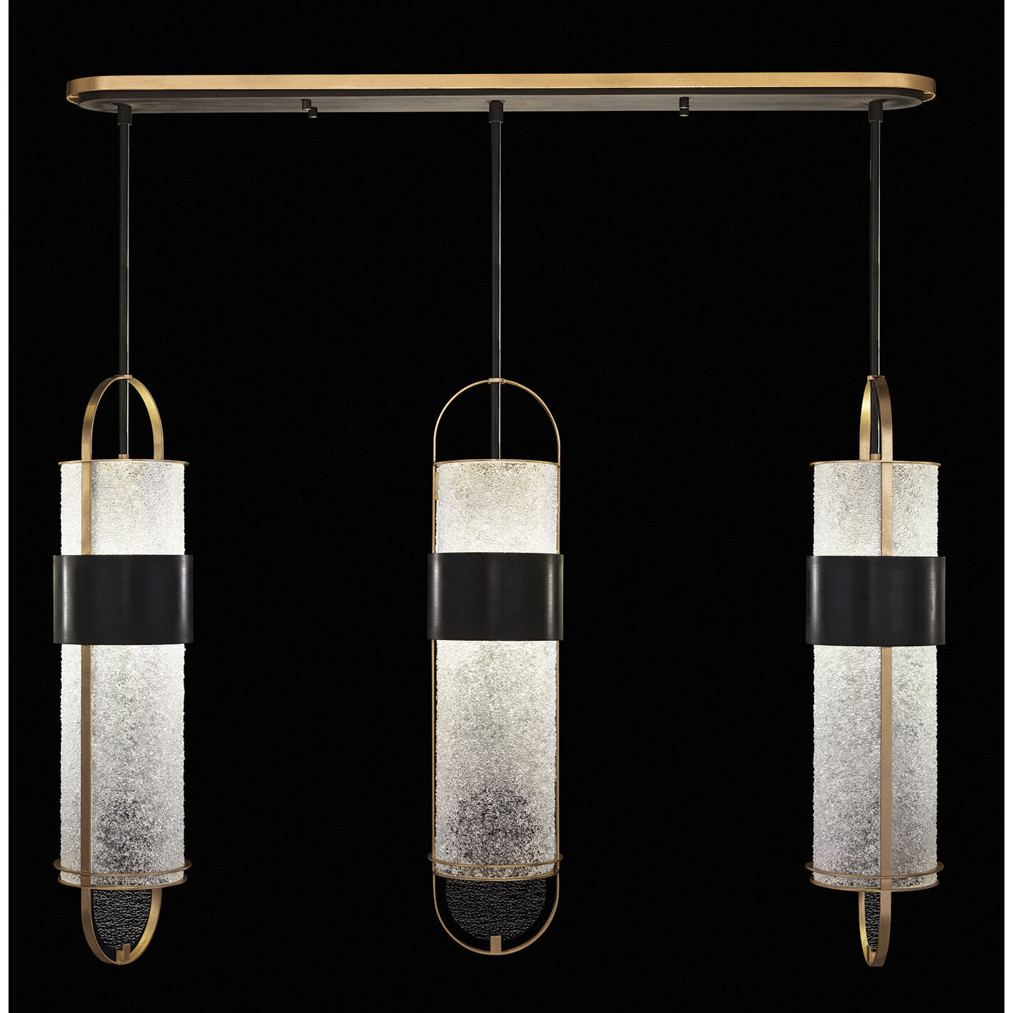 Bond LED 48 inch Black and Gold Pendant Ceiling Light
