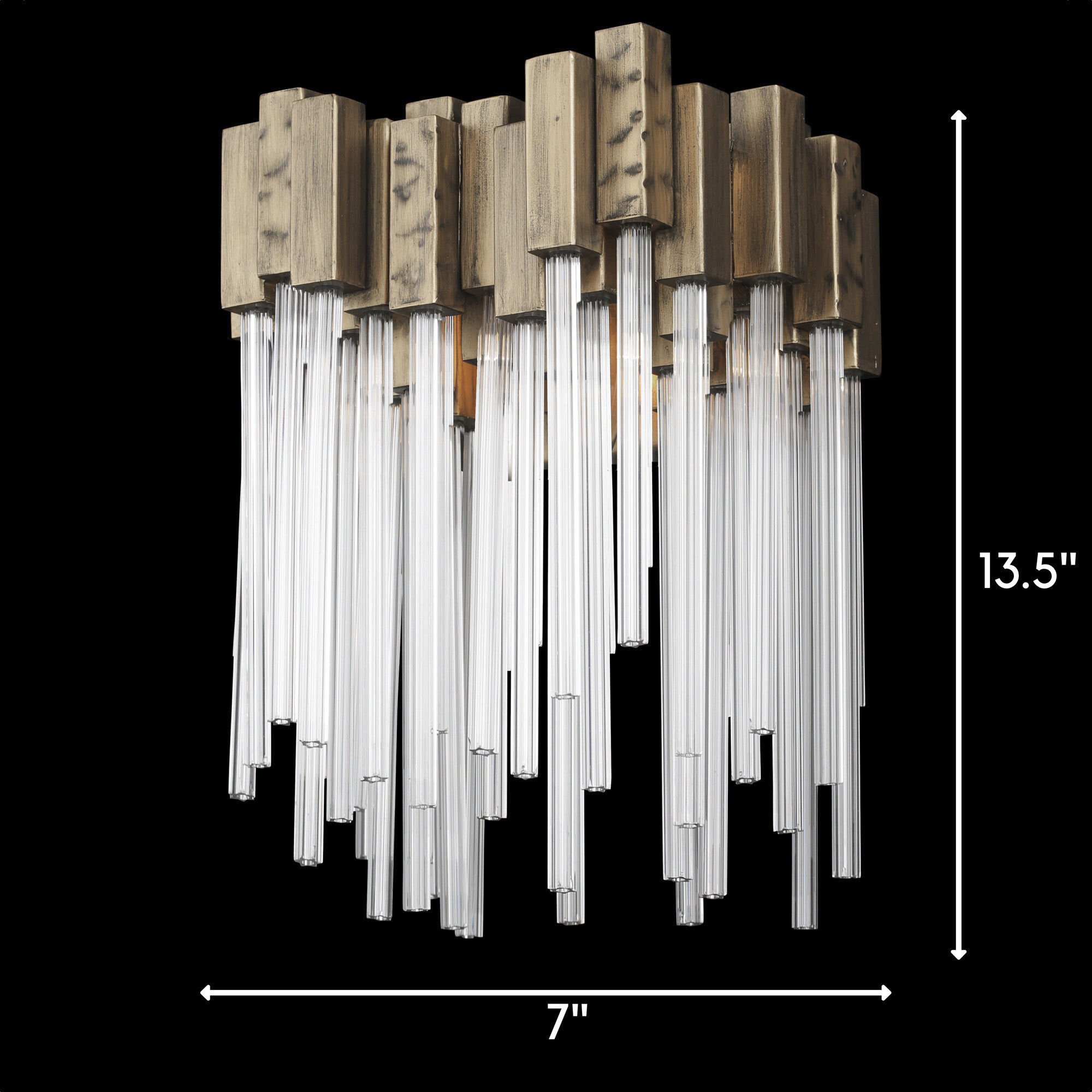 Matrix 1 Light 7 inch Havana Gold Wall Sconce Wall Light