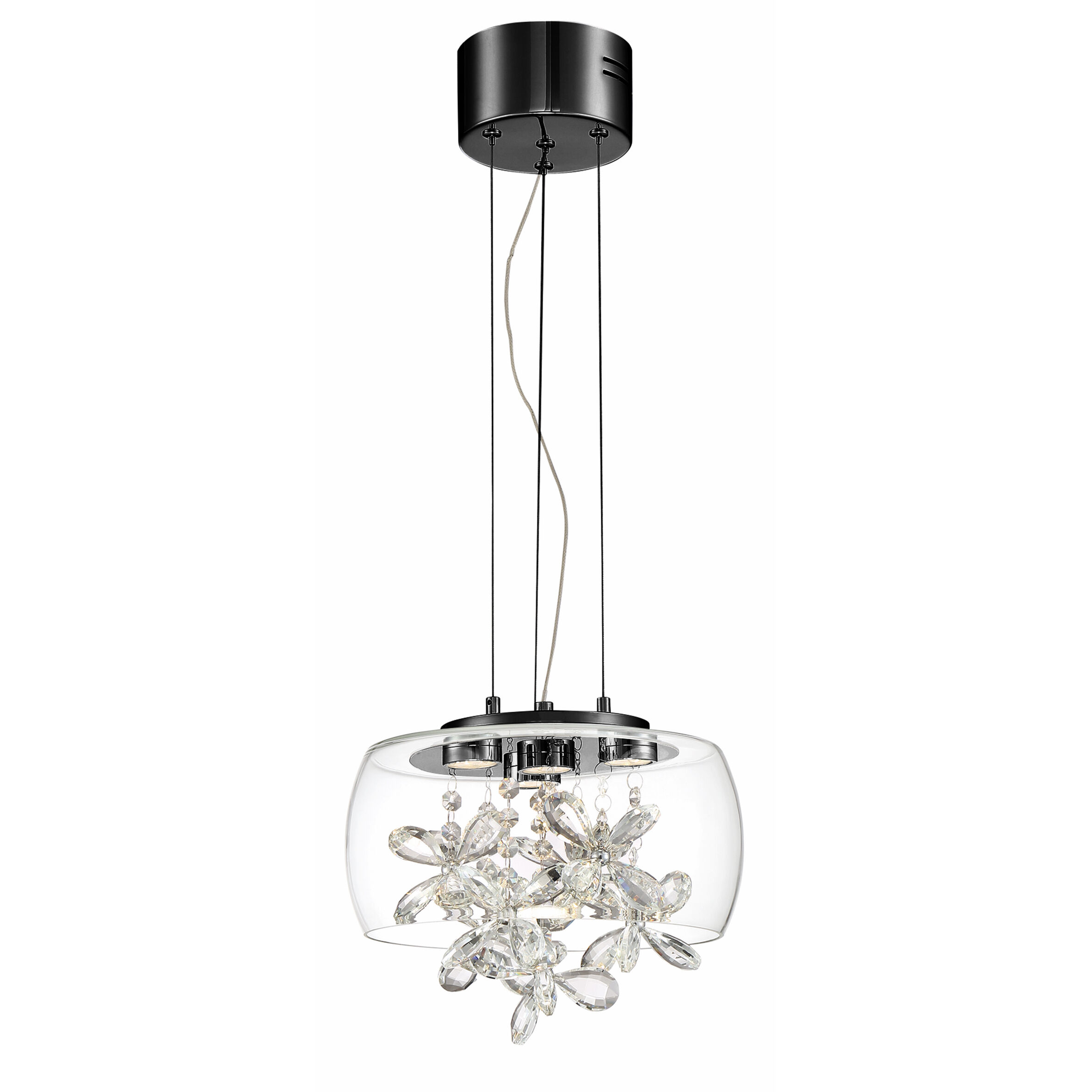 Destiny 4 Light 11 inch Matte Black Mini Pendant Ceiling Light
