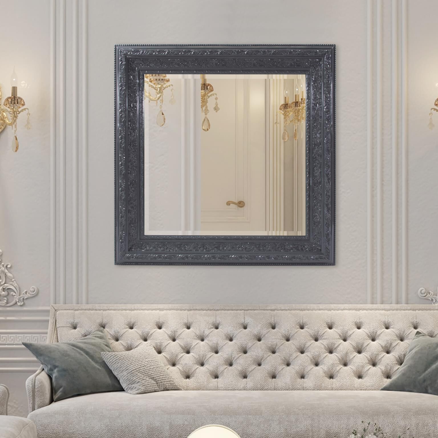 Nottingham 48 X 48 inch Charcoal Mirror