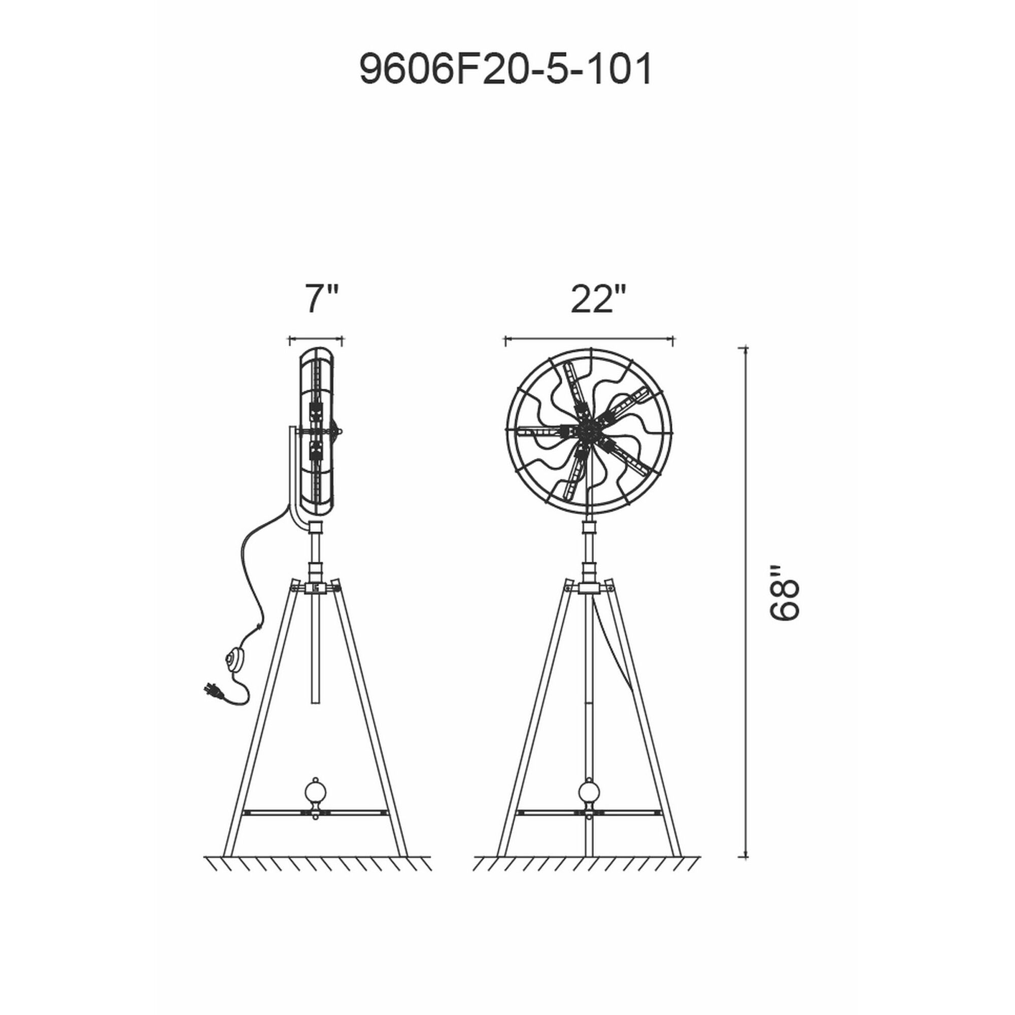 Pamela 68 inch 60.00 watt Black Floor Lamp Portable Light
