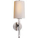 Thomas O'Brien Edie 1 Light 5.5 inch Polished Nickel Sconce Wall Light in Natural Paper