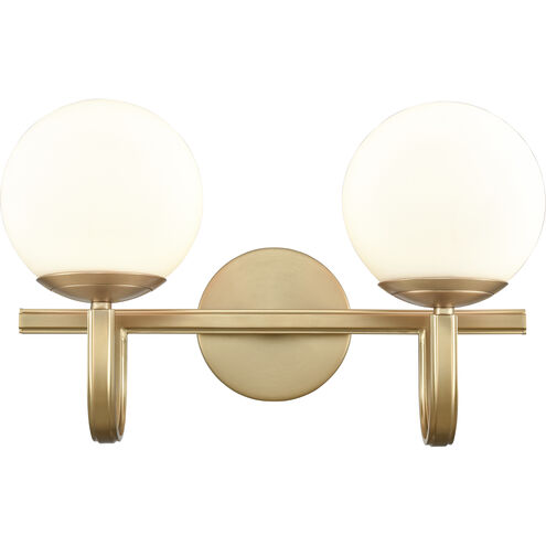 Caroline 2 Light 16 inch Brushed Gold Vanity Light Wall Light