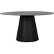 Vesuvius 59 X 59 inch Matte Black Dining Table