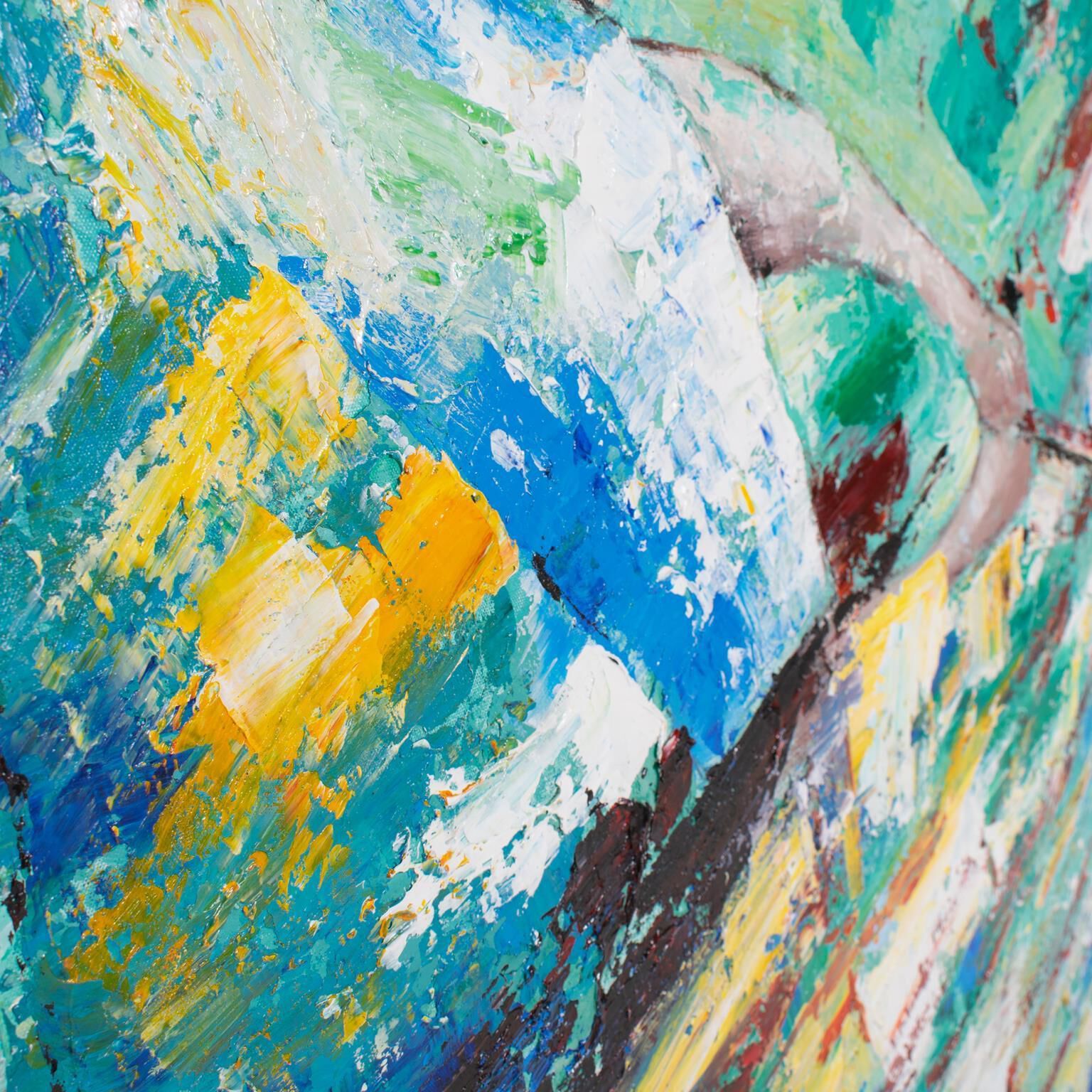 Home Run 61.75 X 41.75 inch Hand Painted Canvas