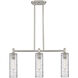 Downtown Urban Crown Point Island Light Ceiling Light in Satin Nickel, Deco Swirl
