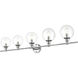 Jaelynn 5 Light 47 inch Chrome Bath Sconce Wall Light