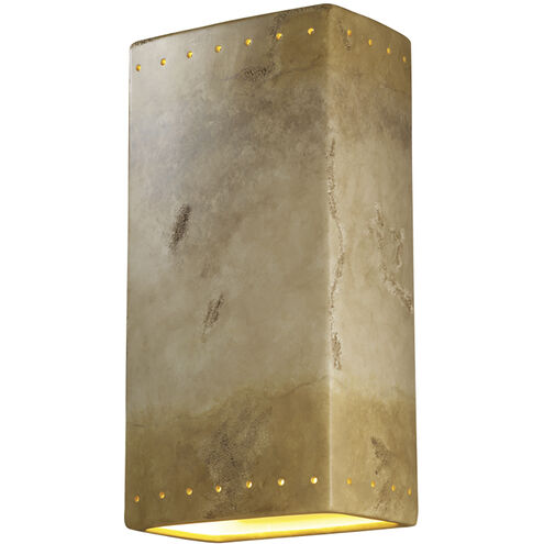 Ambiance Rectangle LED 11 inch Real Rust Wall Sconce Wall Light, Really Big