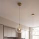 Modern LED 14 inch Natural Brass Pendant Ceiling Light