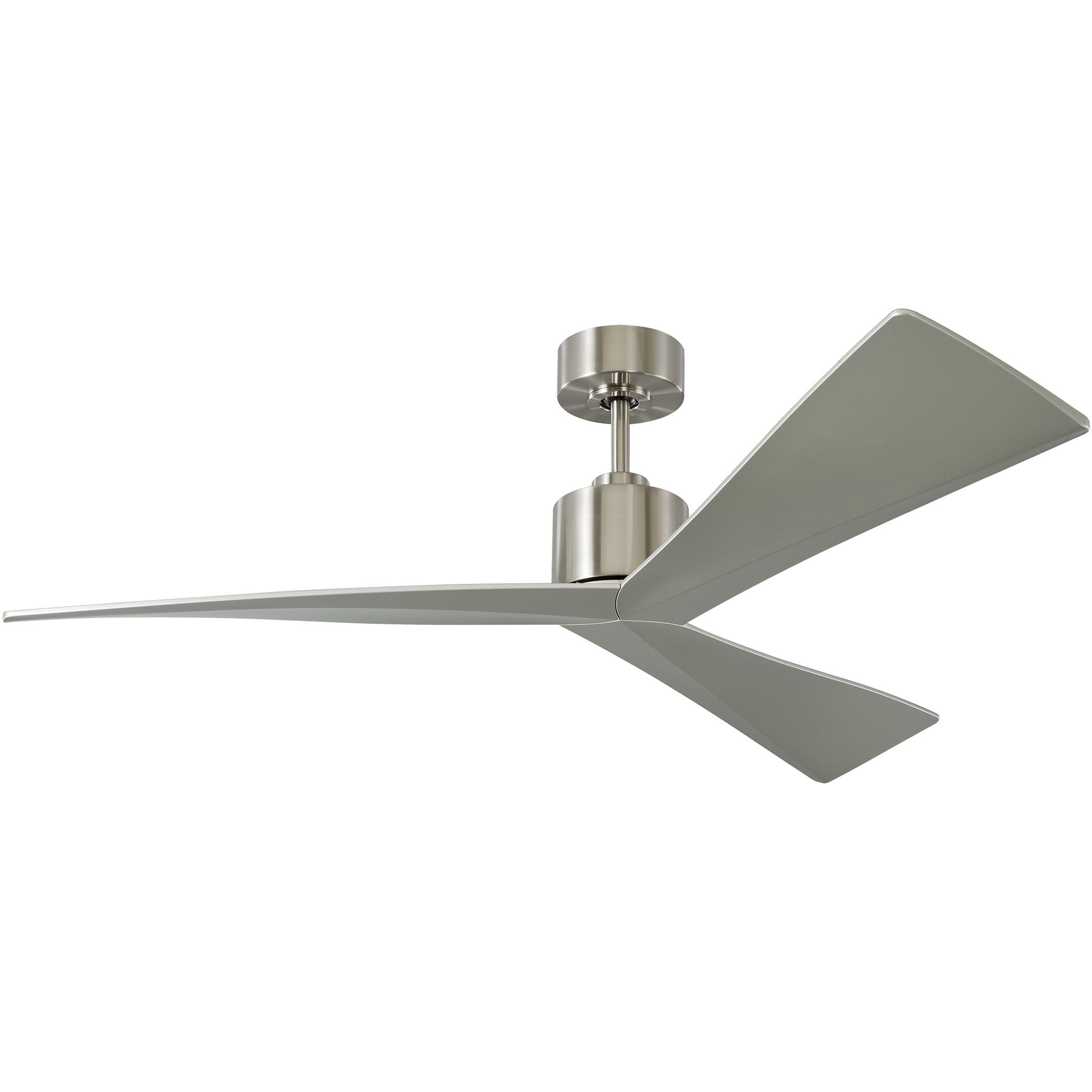 Adler 52 inch Brushed Steel with Silver Blades Indoor/Outdoor Ceiling Fan
