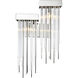 Waterfall 2 Light 11.75 inch Polished Nickel Wall Sconce Wall Light
