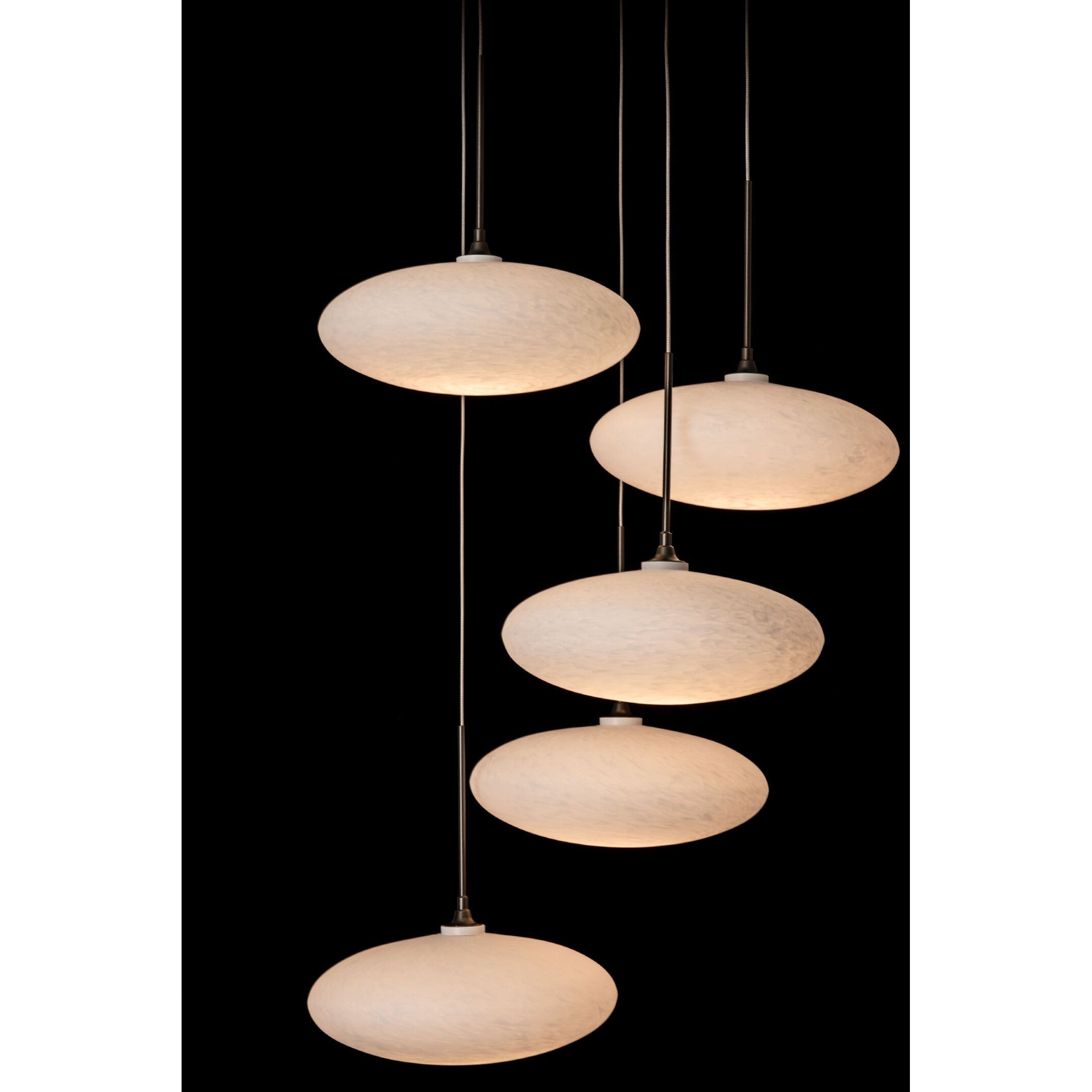 Clouds 5 Light 19.8 inch Dark Smoke Pendant Ceiling Light