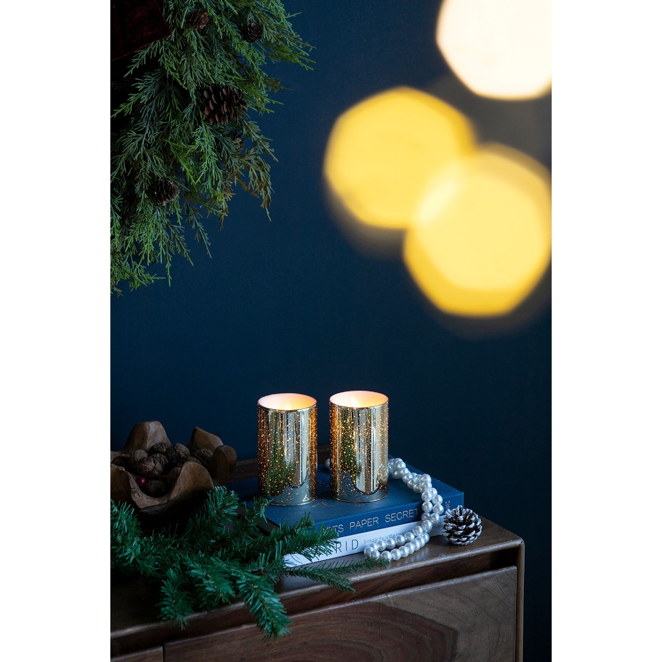 Speckled 5 X 3 inch LED Candle