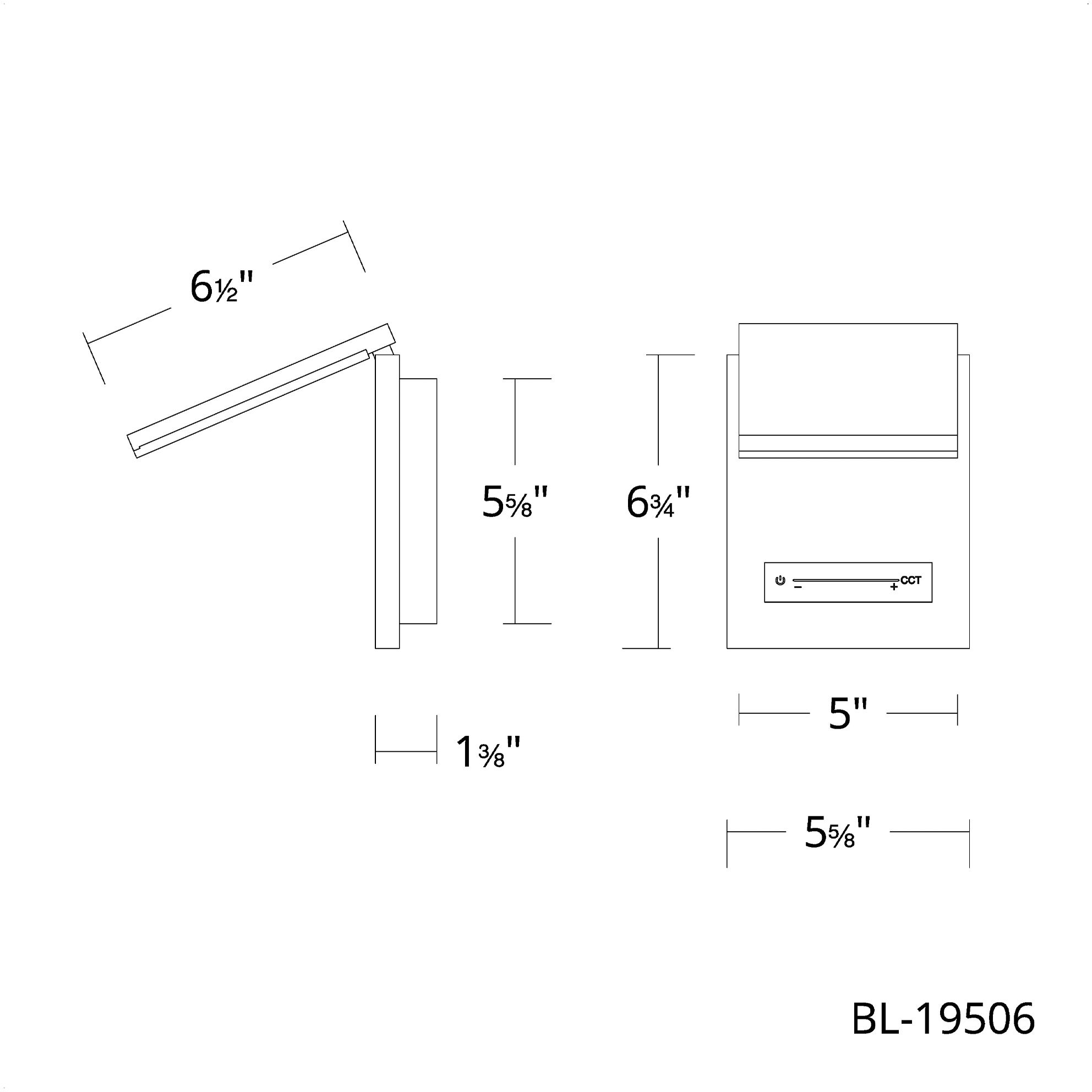 Flapp Reading Light Wall Light in Brushed Nickel, dweLED