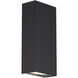 Blok LED 3 inch Black Sconce Wall Light in 12in, dweLED