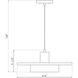 Ludo LED 16 inch Matte Black and Modern Gold Pendant Ceiling Light