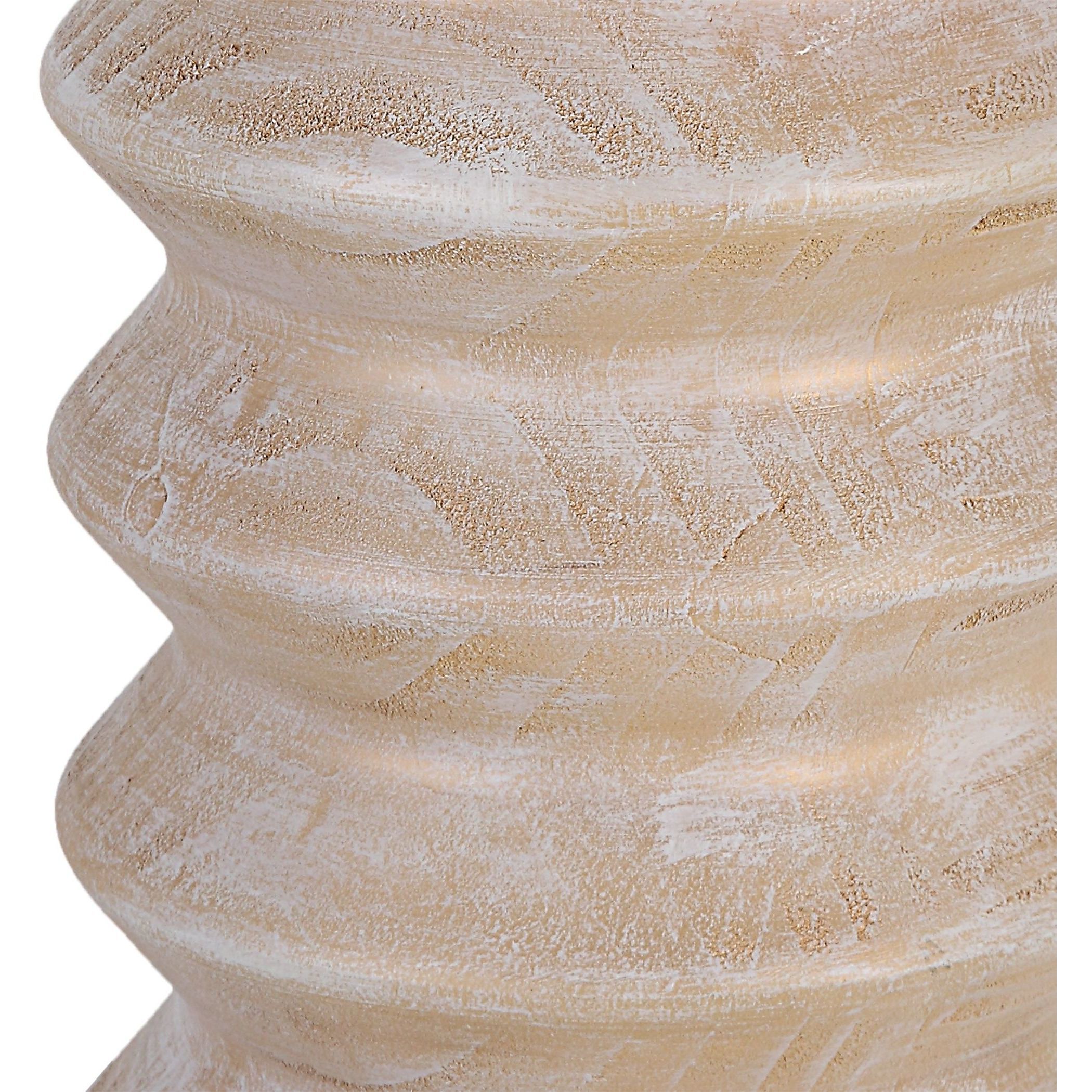 Uplift 30 inch 150 watt Bleached Wood and Nickel Table Lamp Portable Light