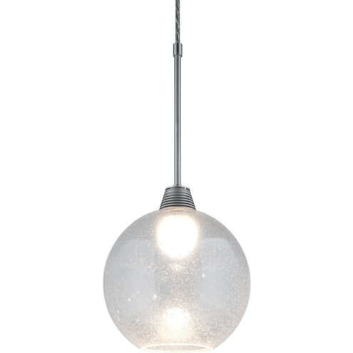 Bobo 3 LED 8.5 inch Matte Chrome Pendant Ceiling Light in Clear Glass